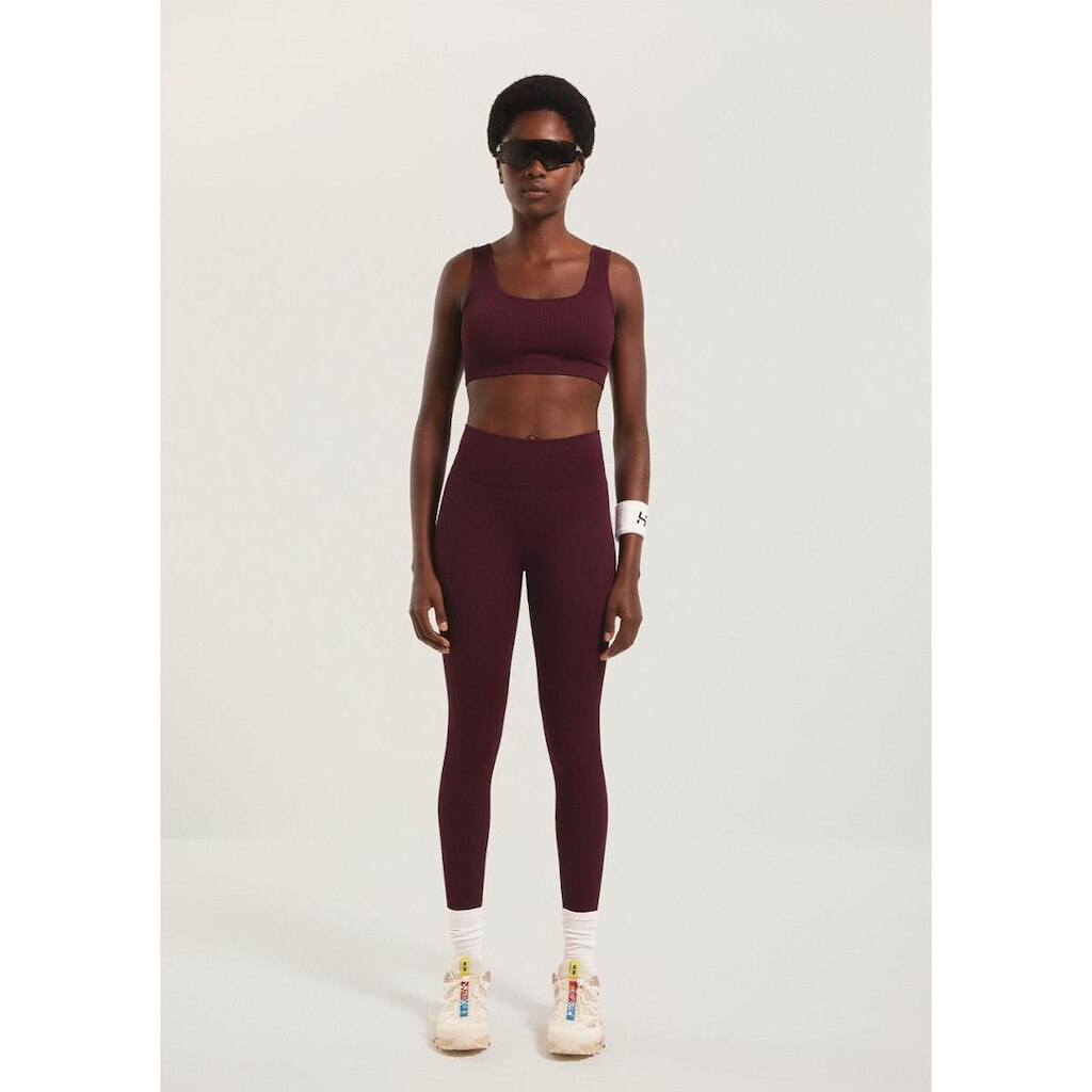 Calça Legging Feminina Canelada Sem Costura