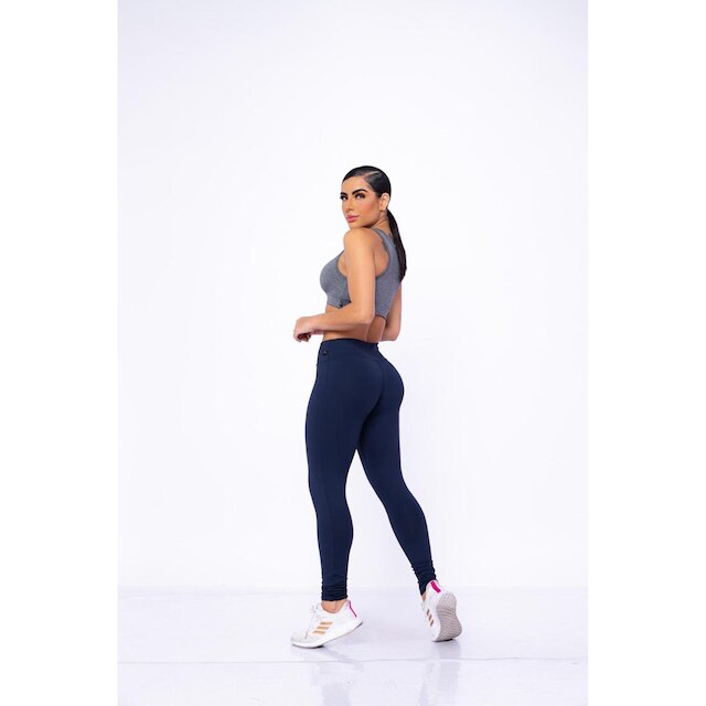 Calça Legging Feminina Poliamida Lisa Tecido Grosso Confortável WOLFOX
