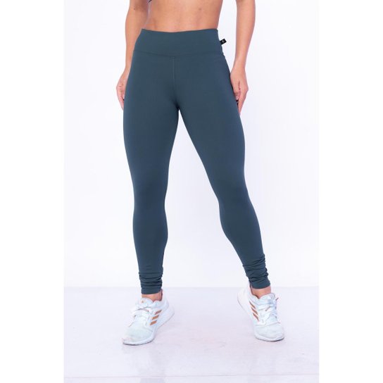 Calça Legging Feminina Poliamida Lisa Tecido Grosso Confortável WOLFOX
