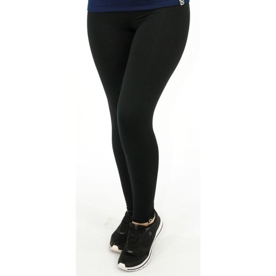 Calça Legging Feminina Térmica Lisa Academia Frio Esporte - Preto Menor preço em Calça Legging Feminina Térmica Lisa Academia Frio Esporte - Preto