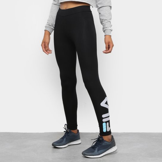 Calça Legging Fila Letter Cintura Média Feminina - Preto e Cinza é ruim? Calça Legging Fila Letter Cintura Média Feminina - Preto e Cinza é boa?