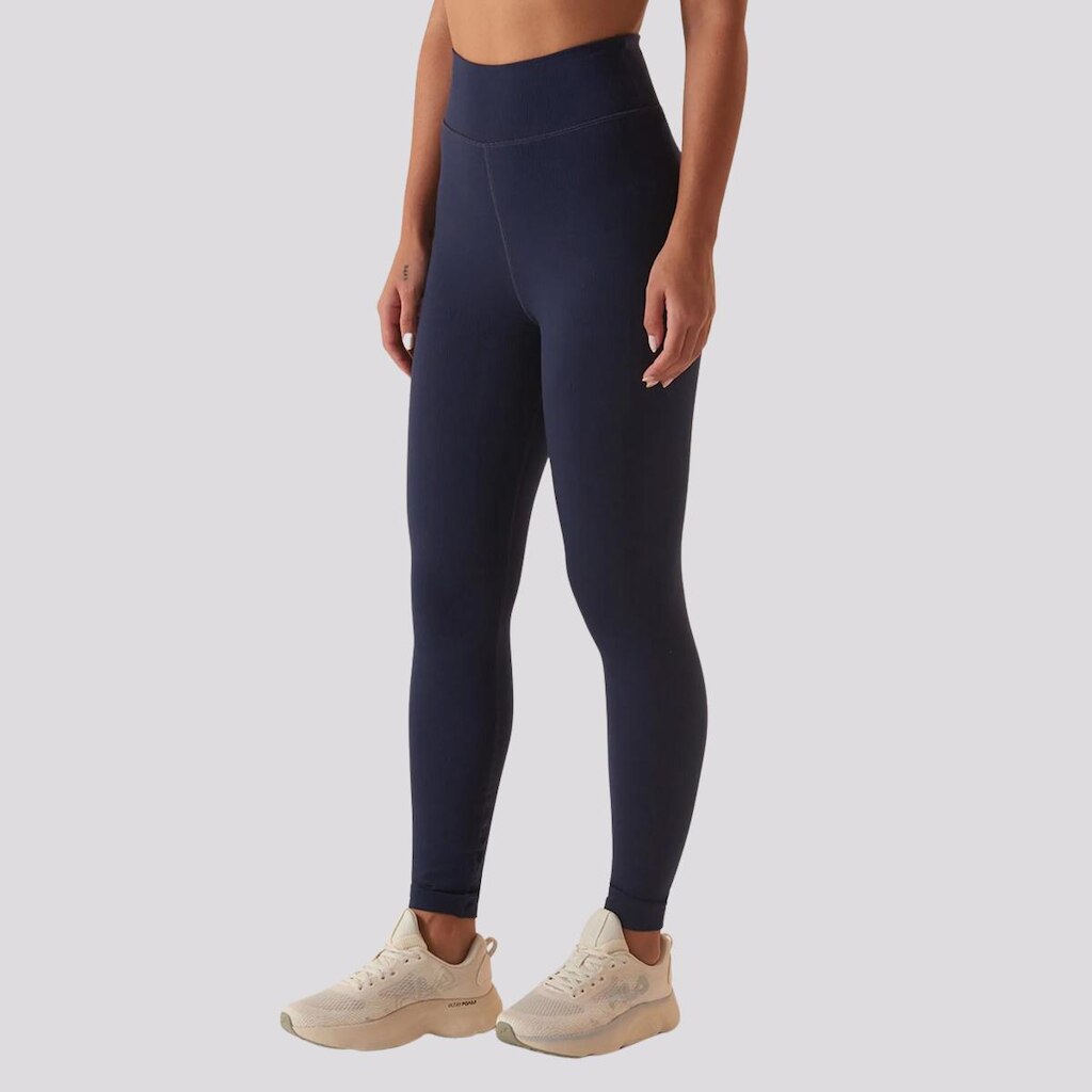 Calça Legging Fila Life Ribbed Feminina Marinho