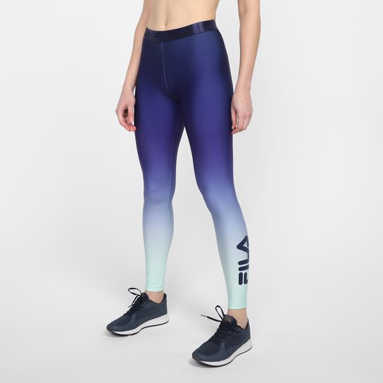 Calça Legging Fila Train Elastic II Feminina - Jeans Menor preço em Calça Legging Fila Train Elastic II Feminina - Jeans