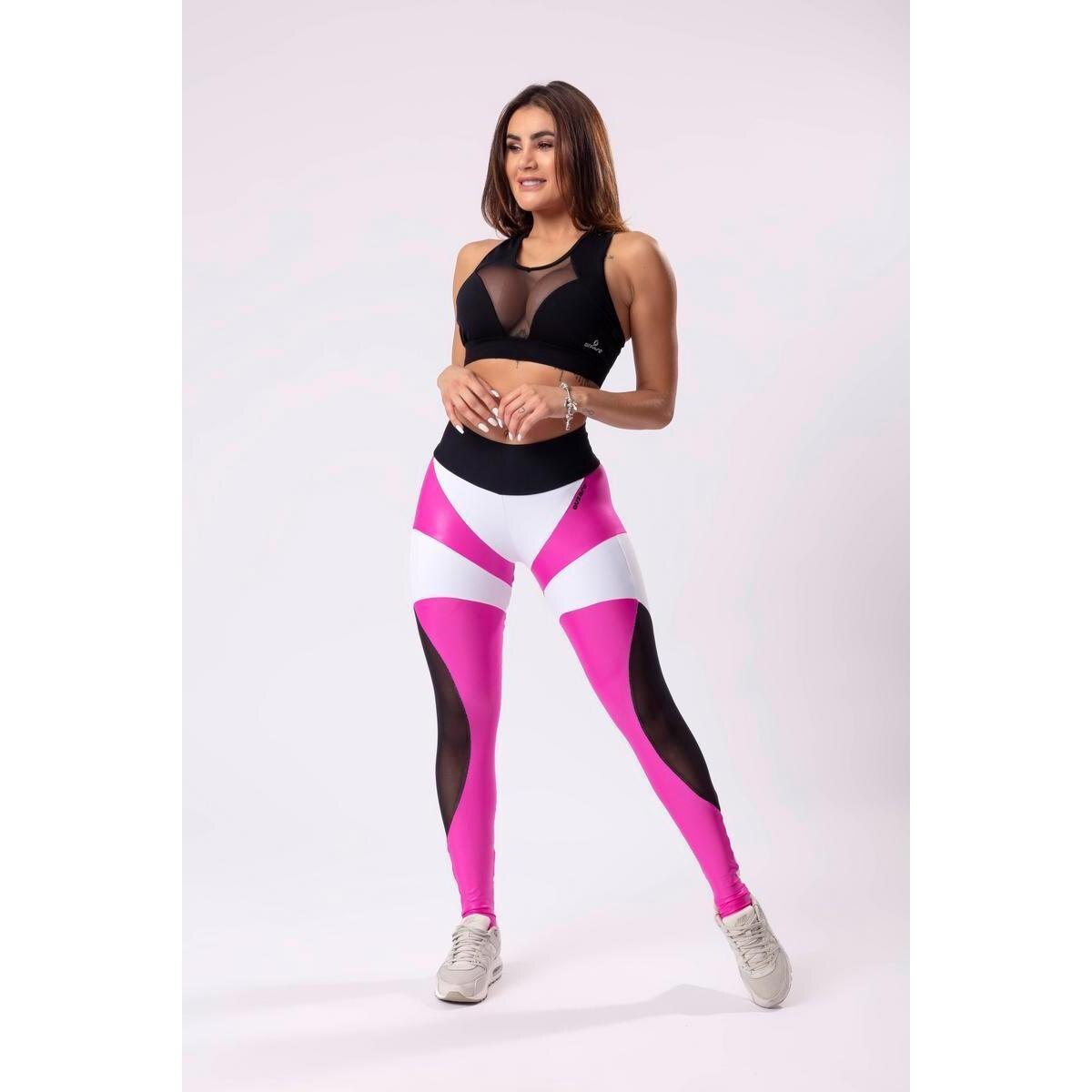 Calça Legging Fitness Academia Ausare - CAL0127 - Pink | Netshoes
