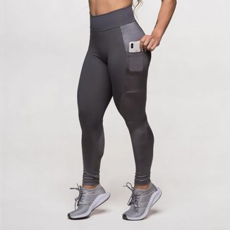 Calça Legging Fitness Dily Poliamida com Bolso