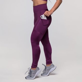 Calça Legging Fitness Dily Poliamida com Bolso