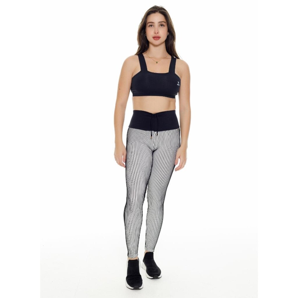 Calça legging Fitness empina e modela bumbum lisa - Branco - P