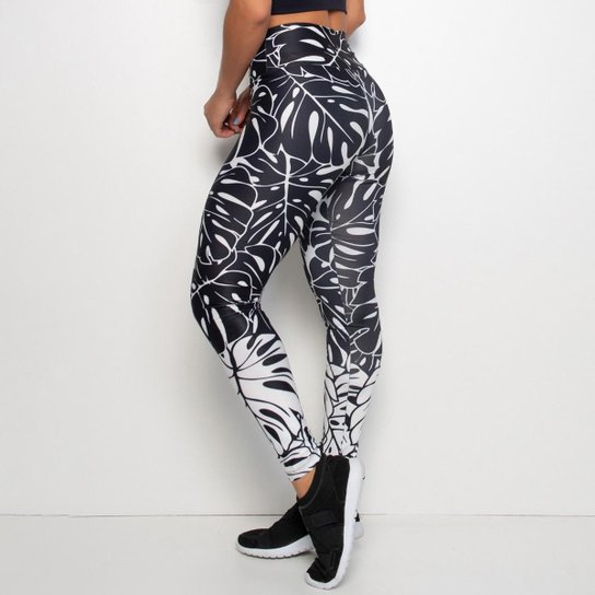 Calça Legging Fitness Poliéster Twigs Feminina - Preto