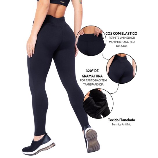 Calça Legging Flanelada Termica Antifrio - Tecido Suplex Pronta Entrega