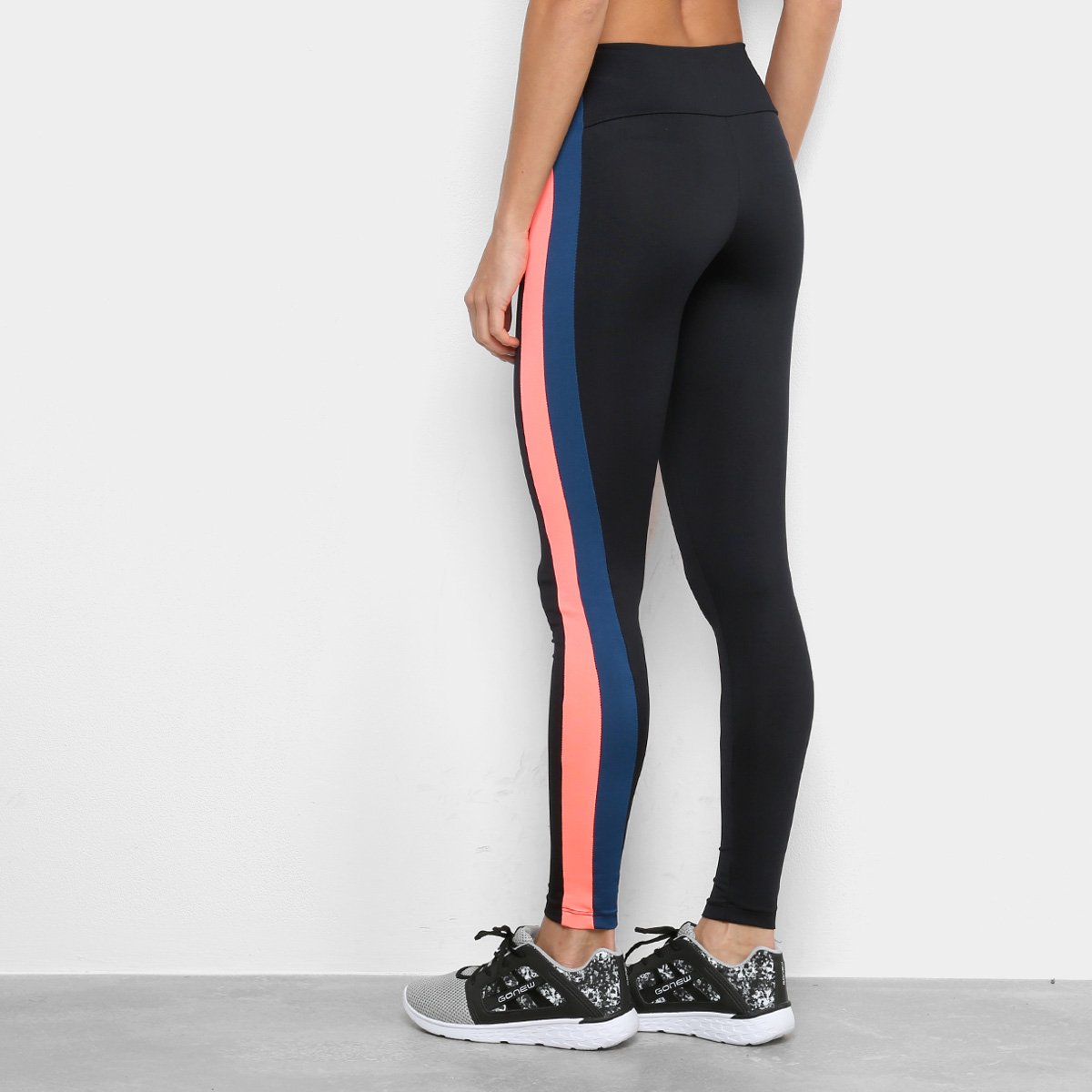 Calça Legging Gonew Assimetric Feminina - Preto | Netshoes