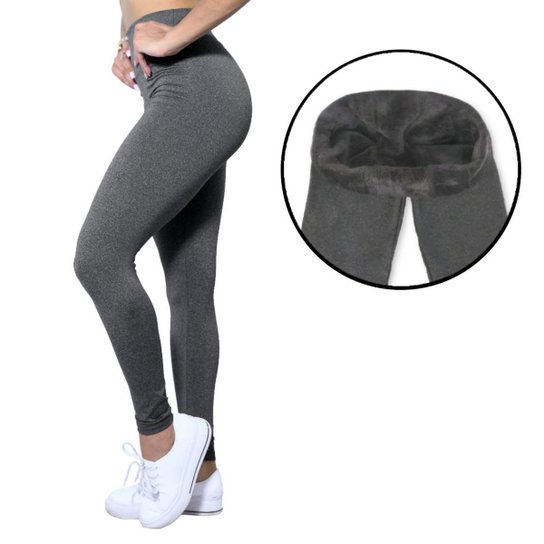 Calça Legging Heide Ribeiro Felpada Térmica - Cinza Menor preço em Calça Legging Heide Ribeiro Felpada Térmica - Cinza