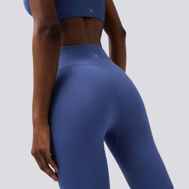 Calça Legging Hering Canelada Feminina Azul