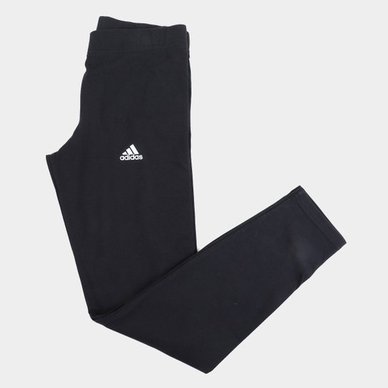 Calça Legging Infantil Adidas Linear Essentials Feminina - Preto+Branco Menor preço em Calça Legging Infantil Adidas Linear Essentials Feminina - Preto+Branco