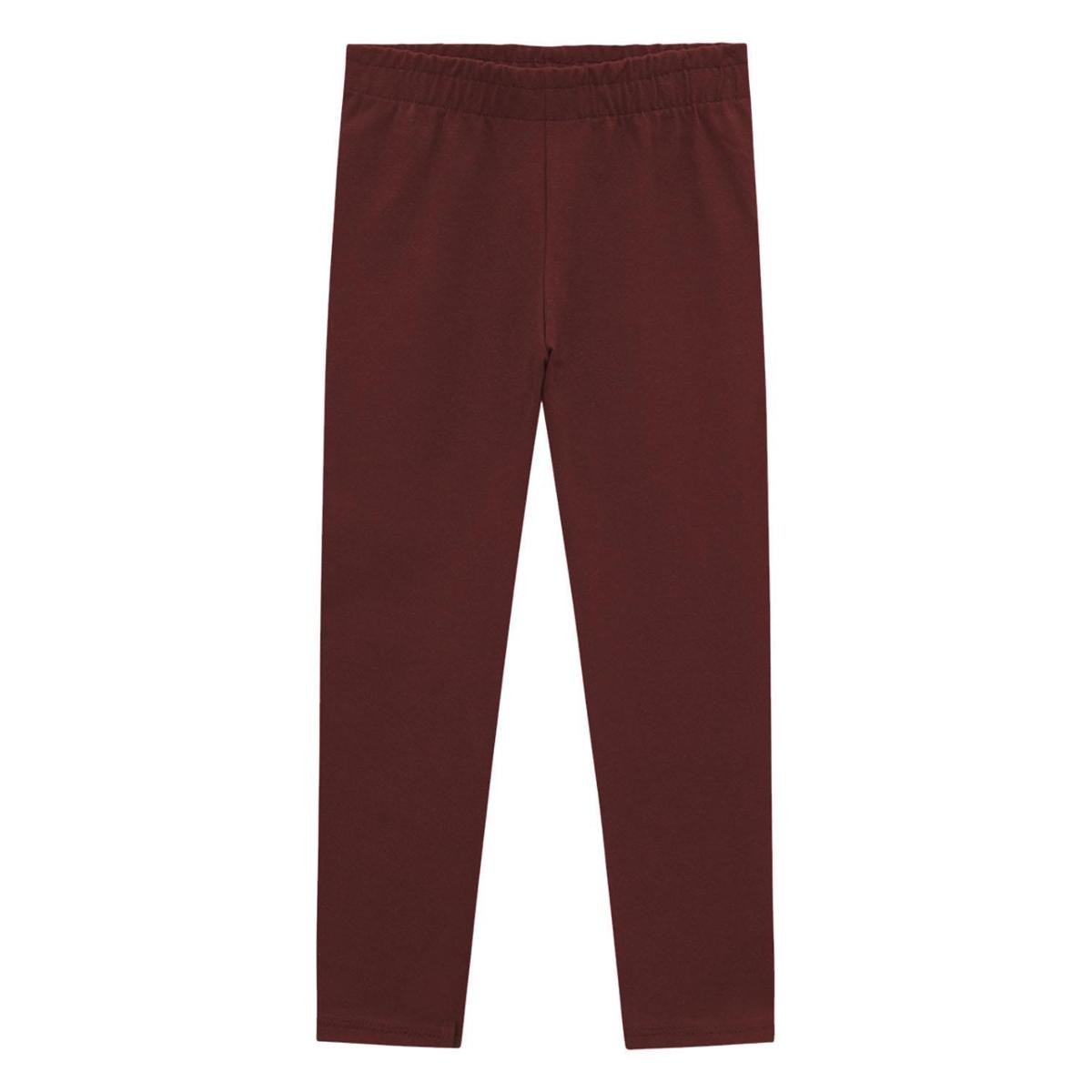 Calça Legging Infantil Bebê Lisa Abrange - ROXO - 2 - Vinho | Netshoes