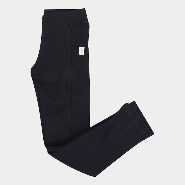 Menor preço em Calça Legging Infantil Costão Montaria Com Bolsos Feminino - Preto