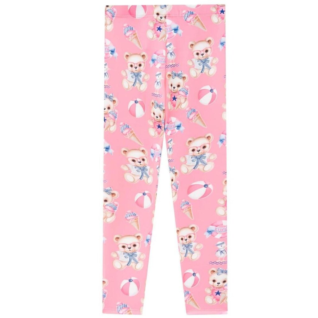 Calça Legging Infantil em Fly Tech Ursinha  Tam 4 a 14 - Kukiê