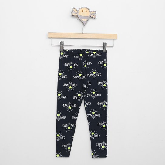 Calça Legging Infantil Kyly Menina - Azul Menor preço em Calça Legging Infantil Kyly Menina - Azul