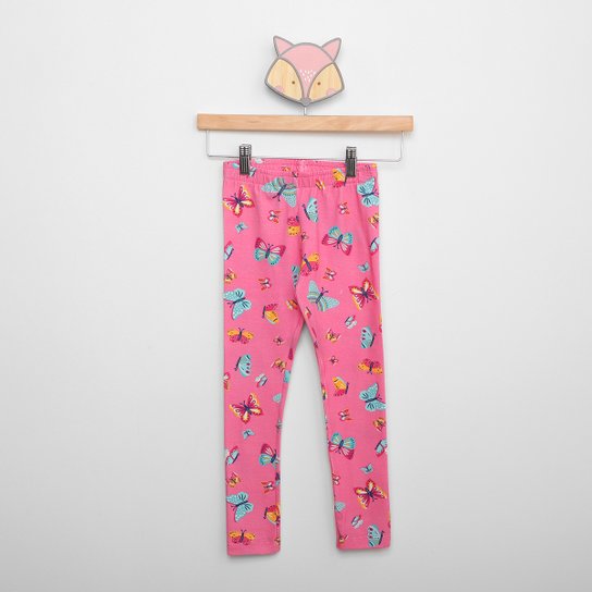 Calça Legging Infantil Marisol Estampada Menina Rosa Netshoes