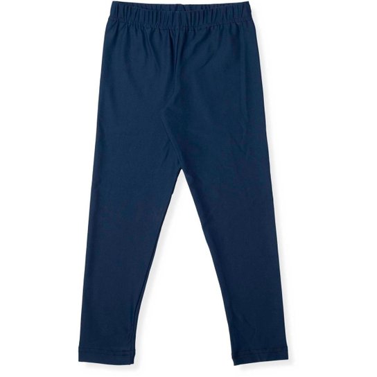 Calça Legging Infantil Menina Suplex Azul