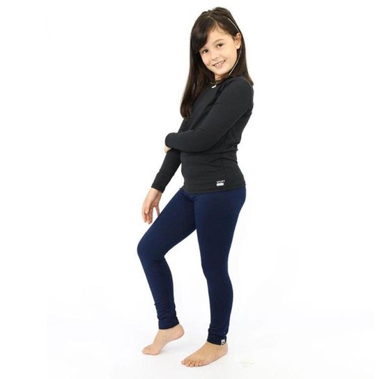 Calça Legging Infantil Menina Térmica Lisa Conforto Frio