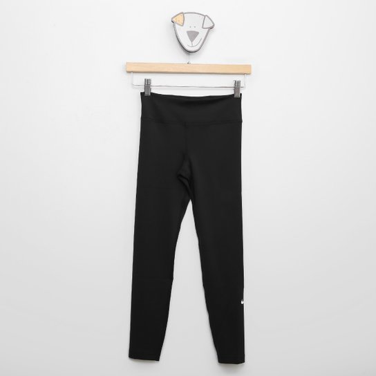 Calça Legging Infantil Nike G Df One Menina - Preto+Branco Menor preço em Calça Legging Infantil Nike G Df One Menina - Preto+Branco