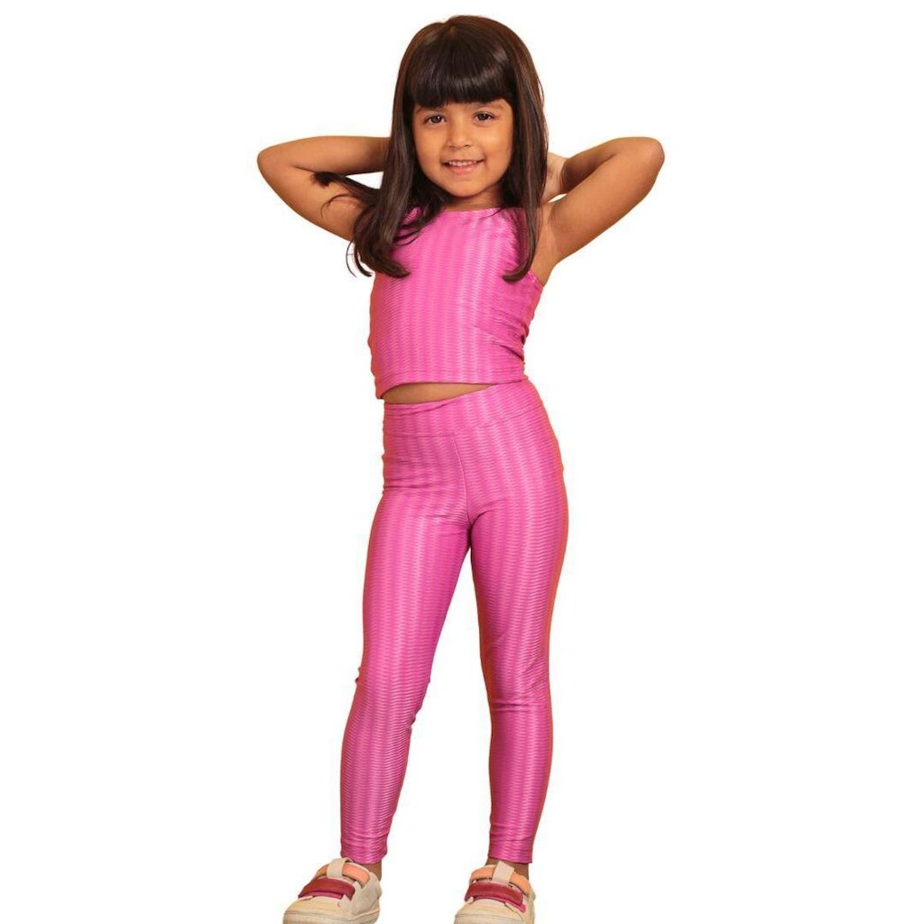 Calça Legging Infantil Rosa - Magenta