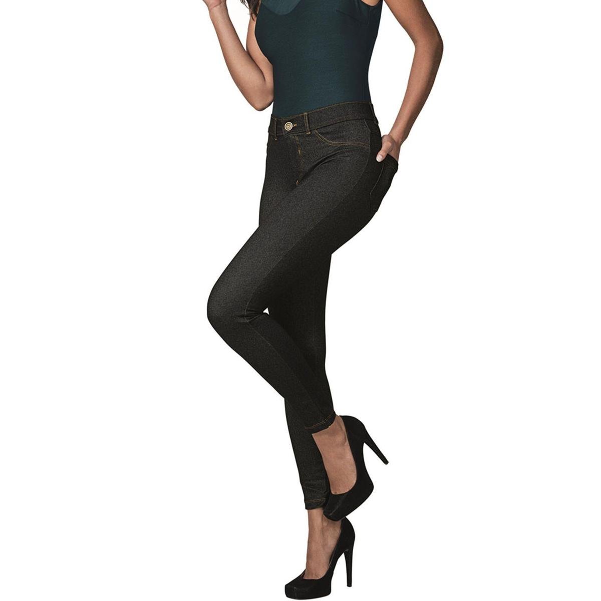 Calça Legging Jeans DeMillus 00115 Preto Netshoes