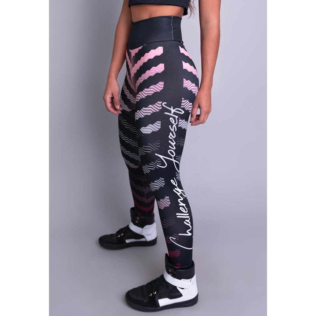 calça legging jeans fake fitness feminino cintura alta