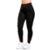 Calça Legging Lisa Com Cós Alto Mescla Galvic Feminina - Preto+Marrom