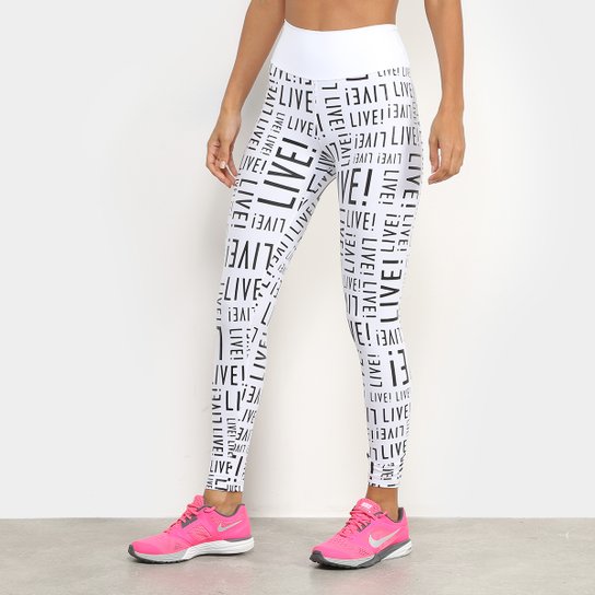 Calça Legging Live! Essential Feminina - Branco Menor preço em Calça Legging Live! Essential Feminina - Branco
