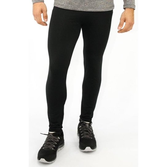 Calça Legging Masculina Térmica Lisa Academia Frio Esporte - Preto Menor preço em Calça Legging Masculina Térmica Lisa Academia Frio Esporte - Preto