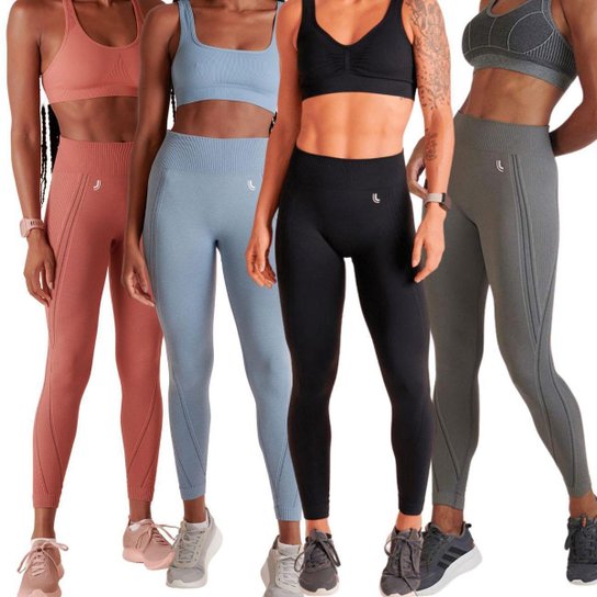 Calça Legging Max Lupo Kit 4 Unidades Fitness Sustentação