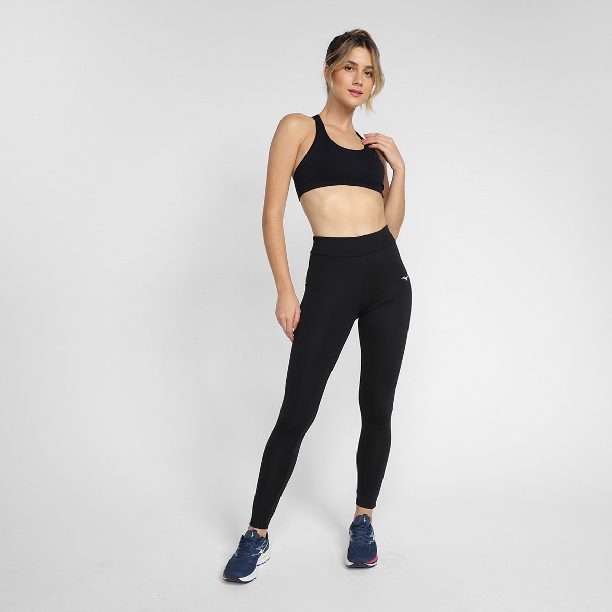 Calça Legging Mizuno Pro Uv 50+ Feminina - Preto | Netshoes