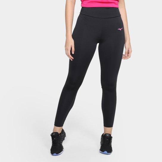 Calça Legging Mizuno Run Easy 2 Feminina - Preto+Pink Menor preço em Calça Legging Mizuno Run Easy 2 Feminina - Preto+Pink