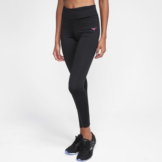 Calça Legging Mizuno Run Easy Feminina - Preto+Rosa Menor preço em Calça Legging Mizuno Run Easy Feminina - Preto+Rosa