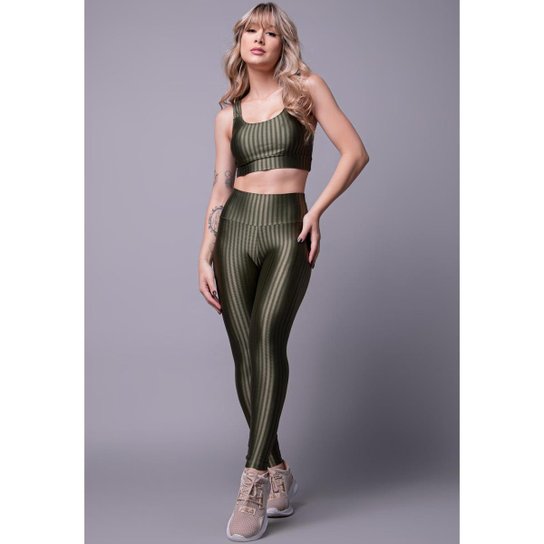 Calça Legging New Zig 3D Serra e Mar Poliamida Cós Alto Fitness Academia Feminino - Verde Menor preço em Calça Legging New Zig 3D Serra e Mar Poliamida Cós Alto Fitness Academia Feminino - Verde
