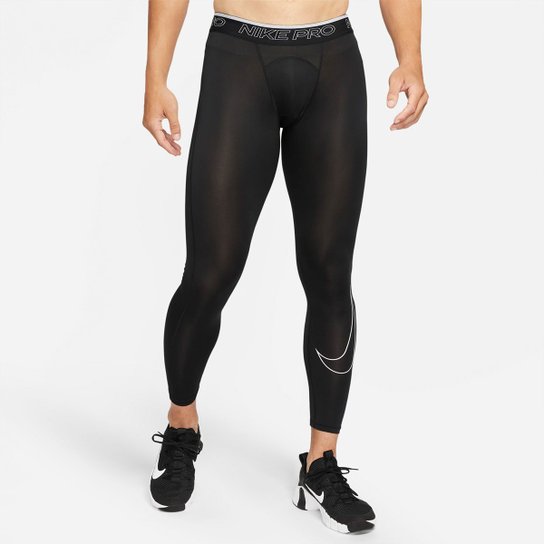 Calça Legging Nike Pro Dri-FIT Masculina - Preto+Branco é ruim? Calça Legging Nike Pro Dri-FIT Masculina - Preto+Branco é boa?
