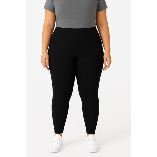 Calça Legging Plus Size G1 G2 G3 G4 Tecido Ultra Grosso Power Confortável Cós Alto - Preto Menor preço em Calça Legging Plus Size G1 G2 G3 G4 Tecido Ultra Grosso Power Confortável Cós Alto - Preto