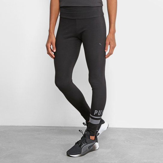 Calça Legging Puma Athetic Logo Feminina - Preto