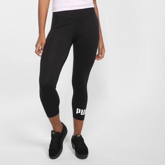 Calça Legging Puma Ess 3/4 Logo Feminina - Preto Menor preço em Calça Legging Puma Ess 3/4 Logo Feminina - Preto