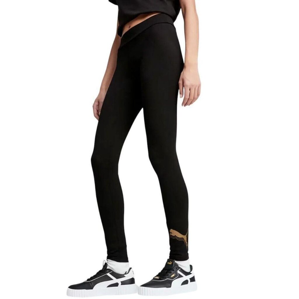 Calça Legging Puma Essentials Metallic Feminina - Preto P