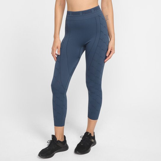 Calça Legging Puma Evoknit 7/8 Feminina - Azul Menor preço em Calça Legging Puma Evoknit 7/8 Feminina - Azul