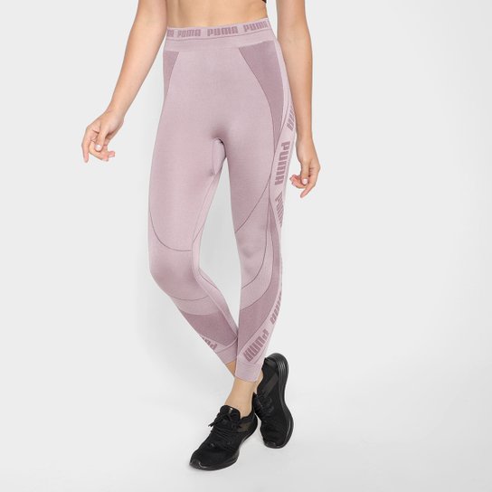 Calça Legging Puma Evoknit Cintura Alta 7/8 Tights Feminina - Rosa Menor preço em Calça Legging Puma Evoknit Cintura Alta 7/8 Tights Feminina - Rosa