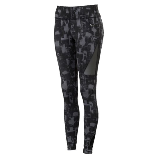 Calça Legging Puma Explosive 7/8 Graphic Feminina - Preto+Cinza