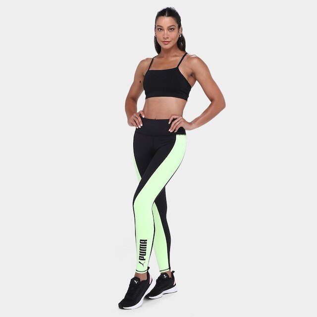 Calça Legging Puma Fit Eversculpt Color Block Wording Feminina