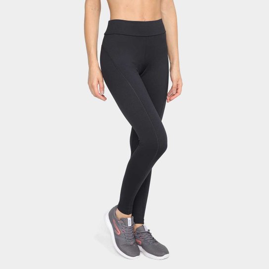 Calça Legging Rainha Active Cintura Média Feminina - Preto Menor preço em Calça Legging Rainha Active Cintura Média Feminina - Preto