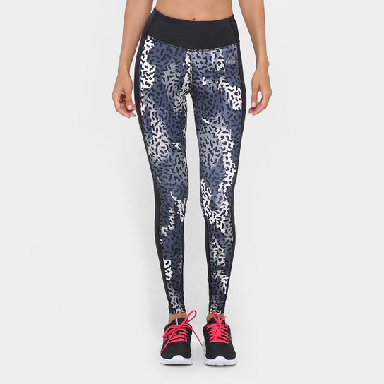 Calça Legging Reebok Print 2 Feminina - Cinza