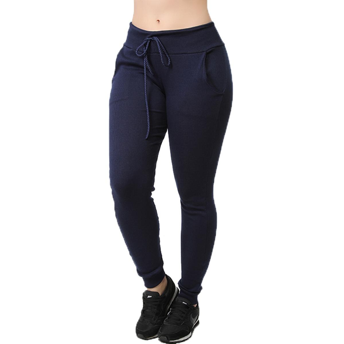 Calça Legging Ribana com Bolso Galvic Feminina - Azul Escuro | Netshoes