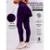 Calça Legging Saia Babado Suplex Cós Alto Segurança e Conforto Na Academia - Roxo