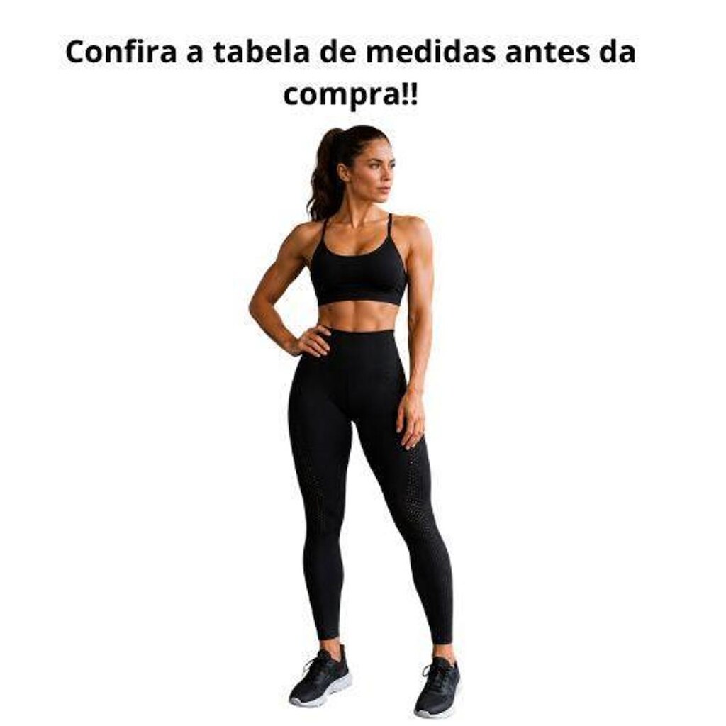 Calça Legging Selene Feminina Cós Alto Furos Laterais